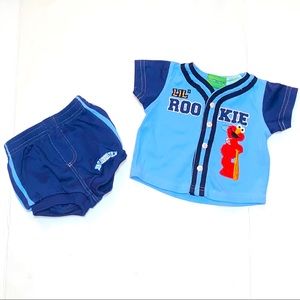 Sesame Street Elmo Lil Rookie Baseball Outfit 2pcs